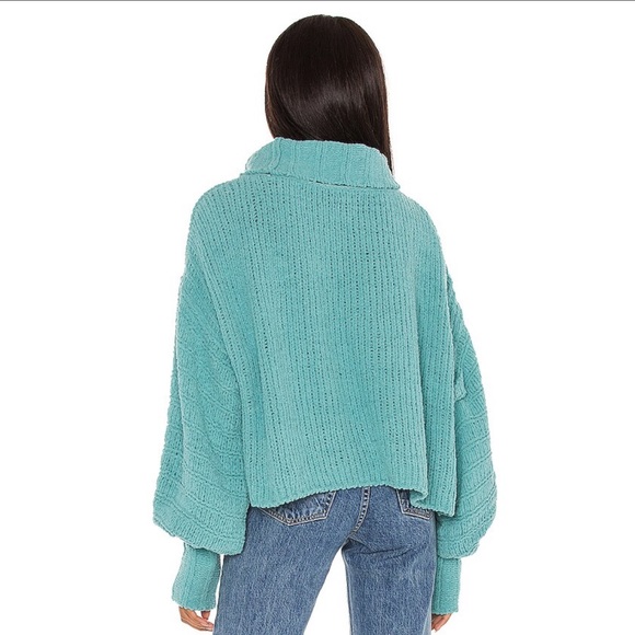 Free People Be Yours Pullover in Emerald Aura - Picture 3 of 4